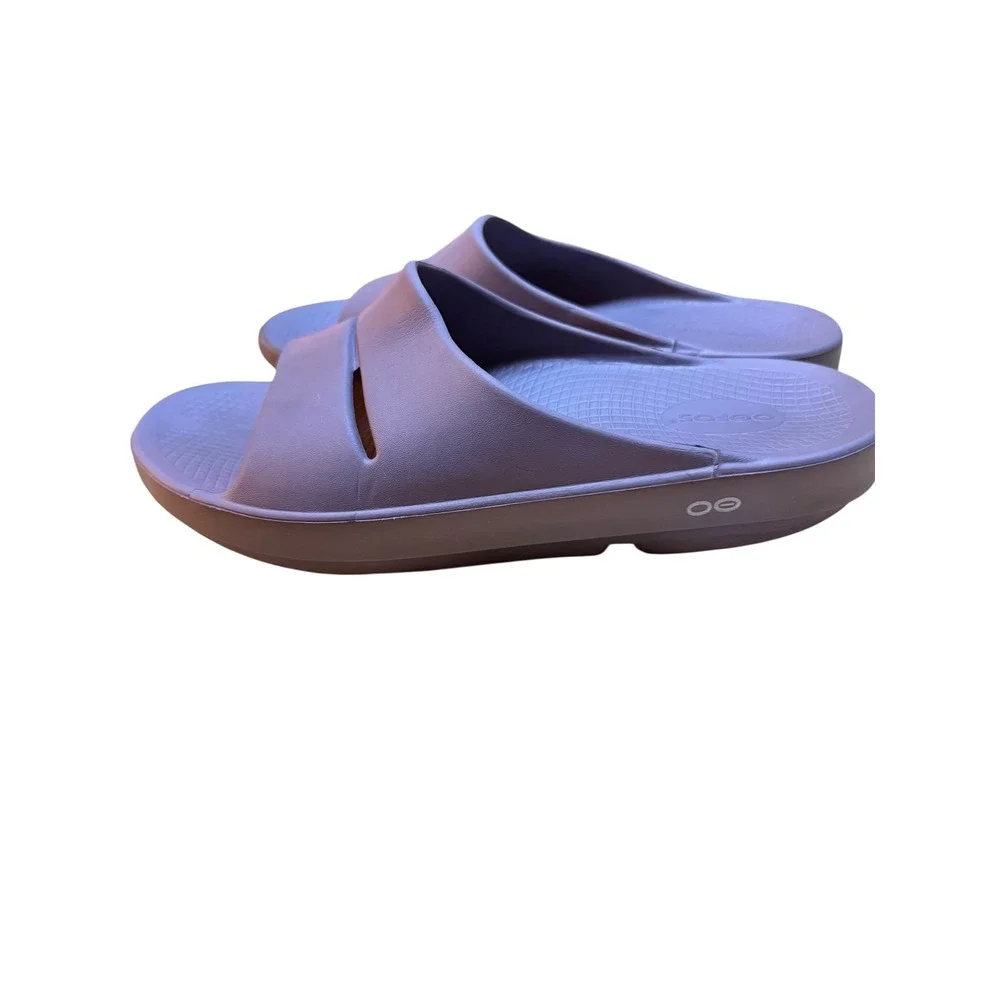 OOFOS‎ OOahh Recovery Slides Mens M12 Purple purSport Sandal Slip On OOfoam